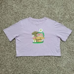 Gap Lauren Martin Shirt Top Lilac Lavender Purple Organic Cotton Mushroom Small